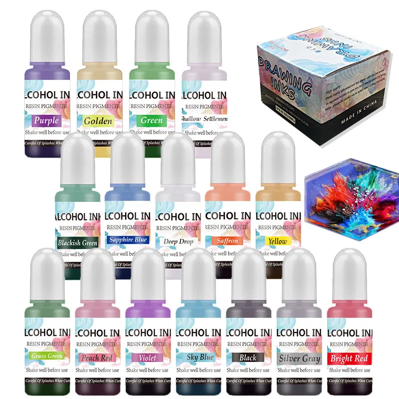 Epoxy Uv Resin Kit - エポキシ樹脂DIY UVレジンモールドジュエリー製作用カラーピグメントセット、液体着色剤染料樹脂ツールアクセサリー