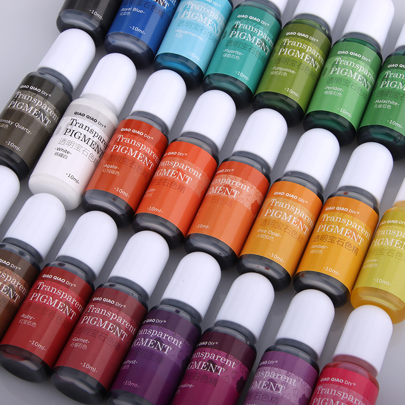 Resin Pigment Set - レジン顔料 透明宝石 エッセンシャルオイル UVレジン キャスティング クリスタルレジン
