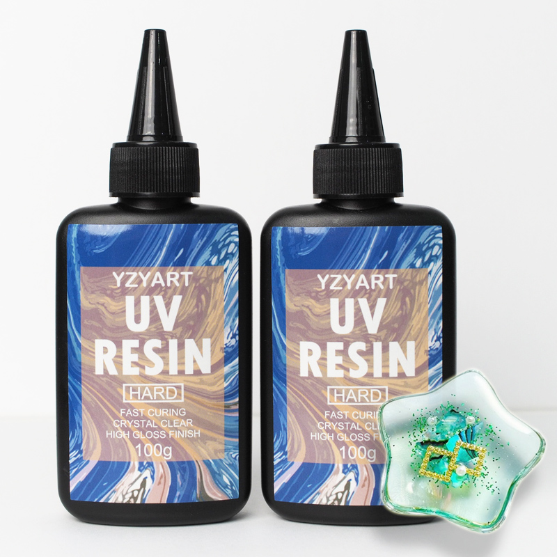 Epoxy Uv Resin Kit - アップグレードされた UV 樹脂ハードスターターハードタイプクリスタルクリア樹脂アートジュエリー作成キット初心者最速硬化エポキシ樹脂