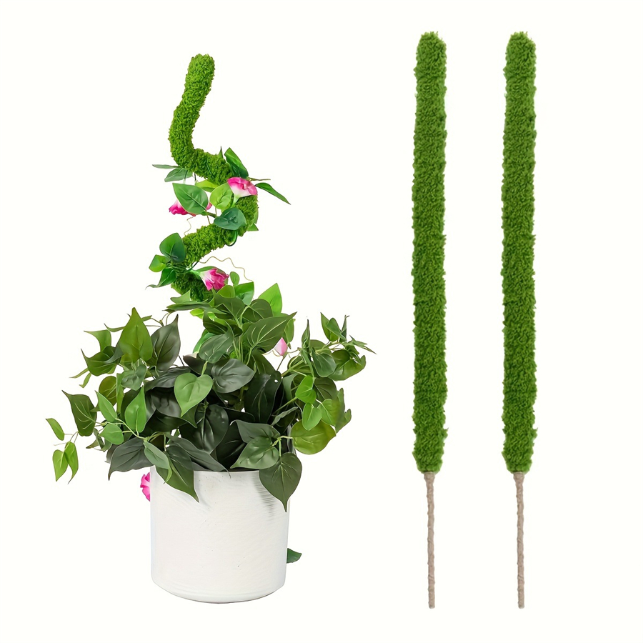 Terrarium Moss Art - 1本入りフレキシブル人工モススティック、モスポール、植物用モスクライミングスティック、DIYガーデニング用フレキシブルサポートロッド