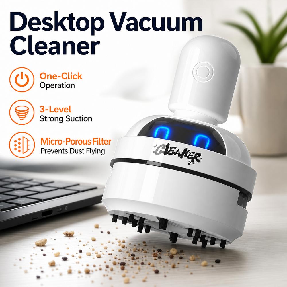 静音デスクトップミニ掃除機 3段階調整可能な吸引力 キーボー - Vacuum Chamber Small のレビューと価格