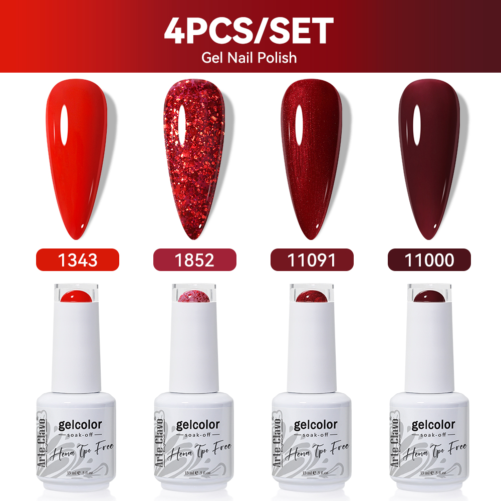 Arte Clavo 4個セット ジェルネイルポリッシュ 1 - Resin Glitter Pack のレビューと価格